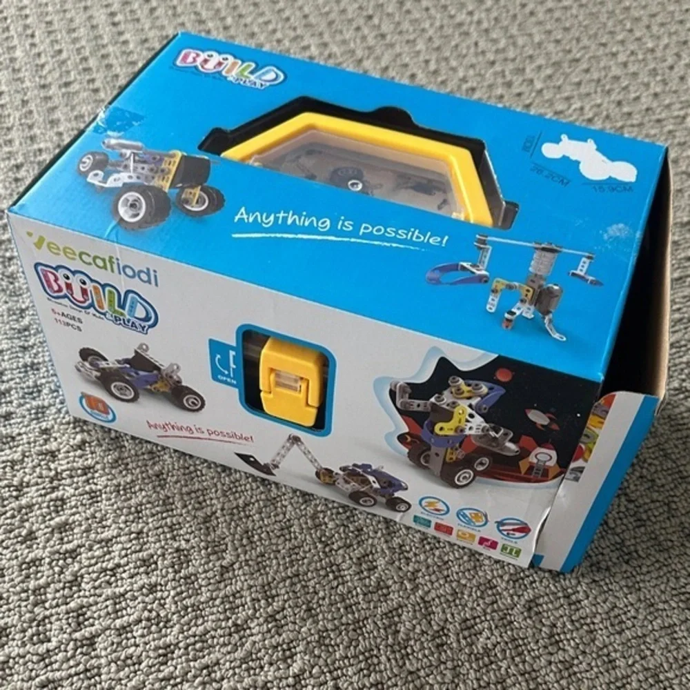 Build & Play Construction Set - Blue and Yellow